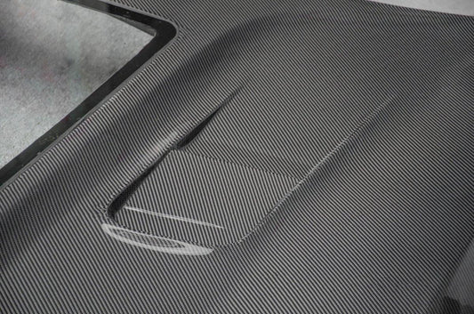 Jaguar F-Type SVR R S Base 2014-2020 with Aftermarket Parts - Tempered Clearview Glass Hood Bonnet Carbon Fiber / FRP from CMST Tuning