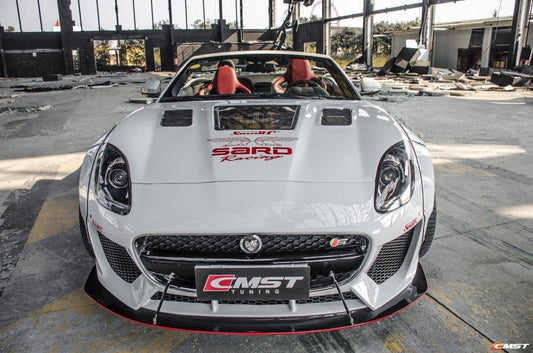 CMST Carbon Fiber Tempered Glass Transparent Hood Bonnet Clearview for Jaguar F-Type 2014-2020 - Performance SpeedShop