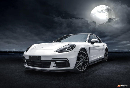 Porsche Panamera 971 971.1 Turbo/Turbo S 2017-2020 & Panamera 971 971.1 RWD/Base/4/4S 2017-2020 with Aftermarket Parts - Vacuumed Carbon & FRP Upper Valences from CMST Tuning