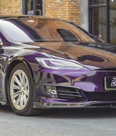 Tesla Model S 2nd Gen late 2016-early 2021 with Aftermarket Parts - Upper Valences Carbon Fiber / FRP from CMST Tuning