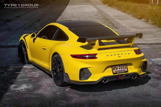 Porsche 991 991.1 911 Carerra Base/S/T 2012 2013 2014 2015 2016 with Aftermarket Parts - Classic Style Rear Bumper & Diffuser Carbon Fiber / FRP from CMST Tuning