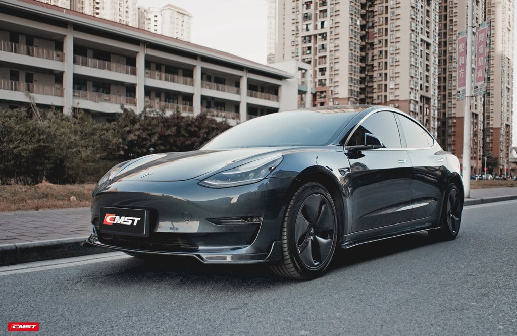 CMST Tesla Model 3 Carbon Fiber Front Lip Ver.1 - Performance SpeedShop
