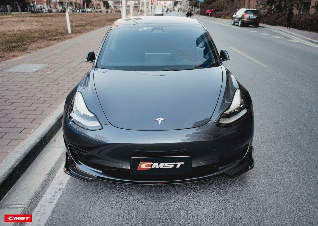 CMST Tesla Model 3 Carbon Fiber Front Lip Ver.1 - Performance SpeedShop