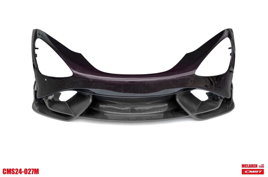 McLaren 720s 2018-2023 & 765LT 2021-2022 & 750s 2024-on with Aftermarket Parts - 765lt Conversion Style Front Bumper & Front Lip Carbon Fiber / FRP from CMST Tuning
