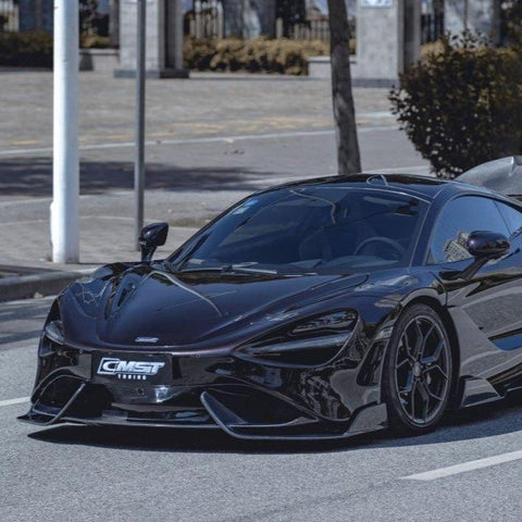 McLaren 720s 2018-2023 & 765LT 2021-2022 & 750s 2024-on with Aftermarket Parts - 765lt Conversion Style Front Bumper & Front Lip Carbon Fiber / FRP from CMST Tuning
