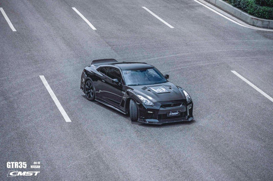 Nissan GTR Nismo T-Spec Black Edition Track Eidtion Premium Pure 2008-2023 with Aftermarket Parts - Extreme Ducktail Style Trunk Lid Carbon Fiber / FRP from  CMST Tuning