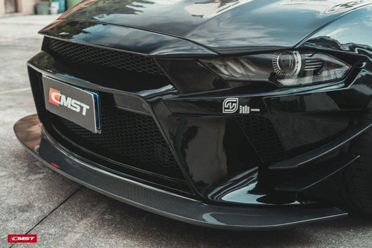 Ford Mustang GT 5.0 Mach1 Bullitt Ecoboost 2.3 S550.2 & Mustang GT 5.0 Mach1 Bullitt Ecoboost 2.3 S550.2 2018-2023 (Designed to be compatible with CMST S550.2 Bumper only.does not fit stock bumper.) with Aftermarket Parts - Front Bumper & Lip Carbon Fiber / FRP from CMST Tuning