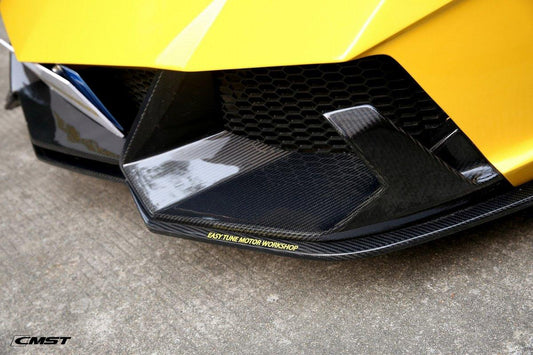 Lamborghini Gallardo 2009-2014 with Aftermarket Parts - Front Bumper & Lip Carbon Fiber / FRP from CMST Tuning
