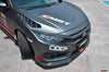 CMST Tuning Carbon Fiber Front Grill & Eye Lid Eyebrows for Honda 10th Gen Civic - Performance SpeedShop