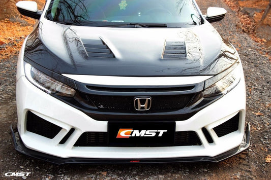 CMST Tuning Carbon Fiber Front Grill & Eye Lid Eyebrows for Honda 10th Gen Civic - Performance SpeedShop