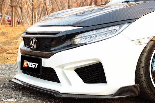 CMST Tuning Carbon Fiber Front Grill & Eye Lid Eyebrows for Honda 10th Gen Civic - Performance SpeedShop