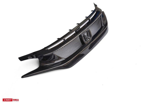 Honda Civic Type-R FK8 2017-2021 & Civic 10th Gen FC1/2/3/4/5/6/FK7 2017-2021 with Aftermarket Parts - V1 Style Front Grill & Eyelid Carbon Fiber/FRP from CMST Tuning 