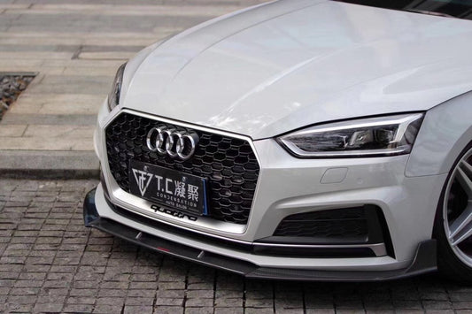 Audi S5 A5 S-line (with s-line bumper, does not base model) B9 2017 2018 2019 & RS5 B9 2018 2019 with Aftermarket Parts - Front Lip Carbon Fiber from CMST Tuning