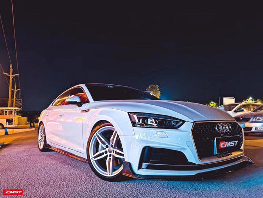 Audi S5 A5 S-line (with s-line bumper, does not base model) B9 2017 2018 2019 & RS5 B9 2018 2019 with Aftermarket Parts - Front Lip Carbon Fiber from CMST Tuning