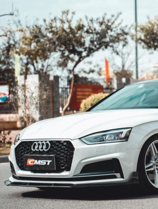 Audi S5 A5 S-line (with s-line bumper, does not base model) B9 2017 2018 2019 & RS5 B9 2018 2019 with Aftermarket Parts - Front Lip Carbon Fiber from CMST Tuning