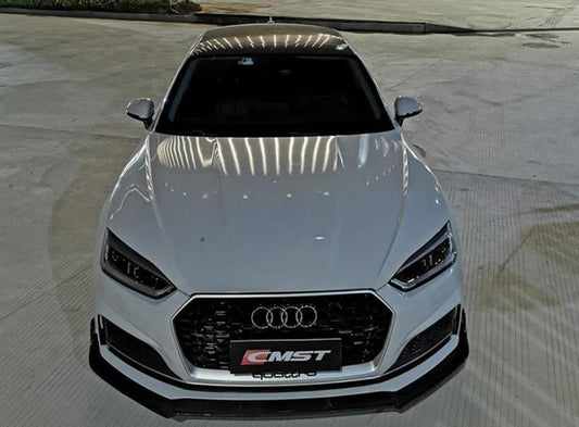 Audi S5 A5 S-line (with s-line bumper, does not base model) B9 2017 2018 2019 & RS5 B9 2018 2019 with Aftermarket Parts - Front Lip Carbon Fiber from CMST Tuning