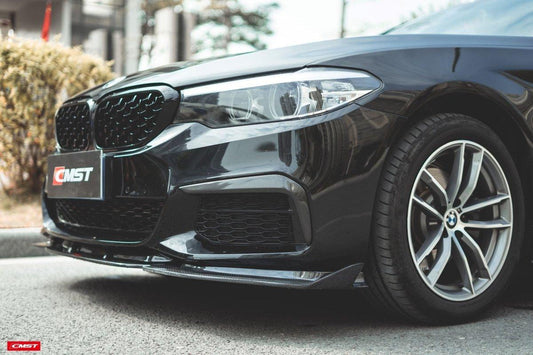 BMW 5 series M550 540 530 (with M-package bumper, does not fit base model) G30 Pre-LCI 2017-2020 with Aftermarket Parts - Carbon Fiber & FRP Front Lip from CMST Tuning