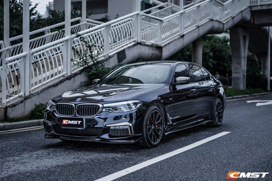 BMW 5 series M550 540 530 (with M-package bumper, does not fit base model) G30 Pre-LCI 2017-2020 with Aftermarket Parts - Carbon Fiber & FRP Front Lip from CMST Tuning