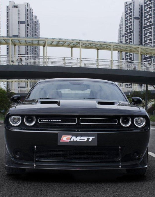 Dodge Challenger Hellcat Redeye T/A Scat Pack 392 SRT R/T SXT SE 2008-2023 with Aftermarket Parts - Front Lip Splitter Carbon Fiber / FRP from CMST Tuning
