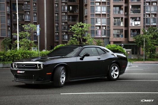 Dodge Challenger Hellcat Redeye T/A Scat Pack 392 SRT R/T SXT SE 2008-2023 with Aftermarket Parts - Front Lip Splitter Carbon Fiber / FRP from CMST Tuning
