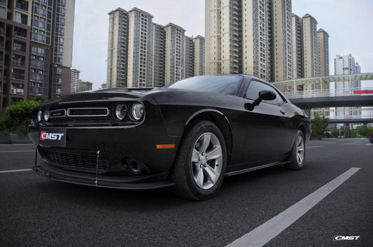 Dodge Challenger Hellcat Redeye T/A Scat Pack 392 SRT R/T SXT SE 2008-2023 with Aftermarket Parts - Front Lip Splitter Carbon Fiber / FRP from CMST Tuning
