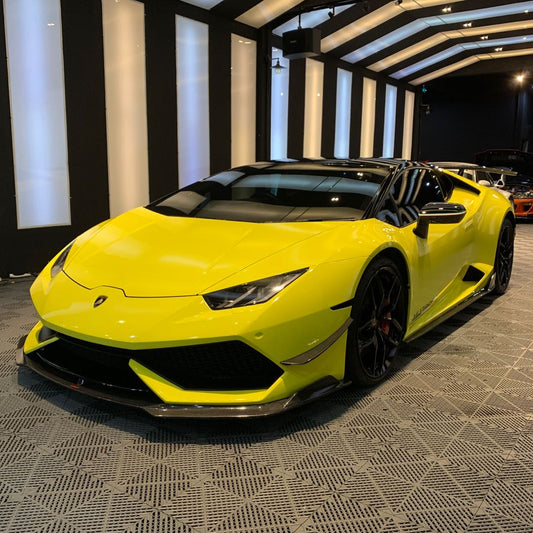 Lamborghini Huracan LP610 2015-2018 with Aftermarket Parts - Front Lip Splitter Carbon Fiber / FRP from CMST Tuning