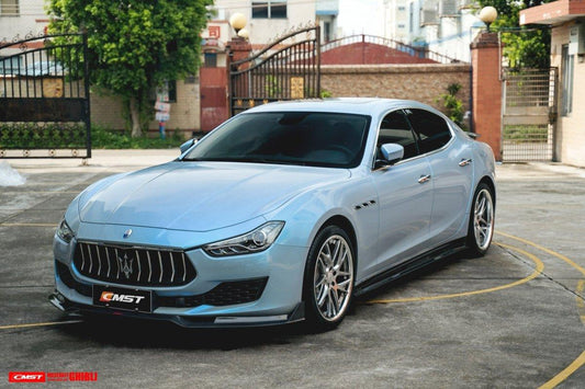 Maserati Ghibli 2018-On GranLusso, S, S GranLusso, S Q4, GT with Aftermarket Parts - Front Lip Splitter Carbon Fiber / FRP from CMST Tuning