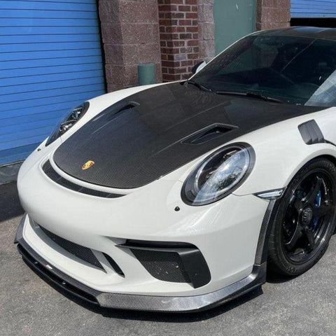 Porsche 991.2 911 GT3RS 2017-2019 with Aftermarket Parts - Vacuumed Carbon & FRP Front Lip from CMST Tuning