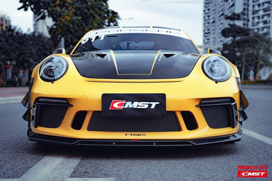 Porsche 991.2 911 GT3RS 2017-2019 with Aftermarket Parts - Vacuumed Carbon & FRP Front Lip from CMST Tuning