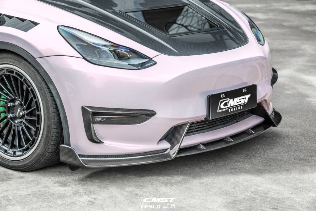 CMST Tuning Carbon Fiber Front Lip Ver.4 for Tesla Model Y - Performance SpeedShop