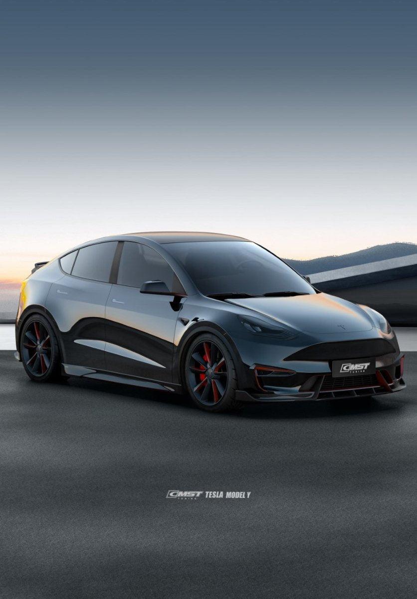 Custom Modify Model Y Tesla Model Y Performance AWD Aftermarket Parts - CMST Tuning Front Lip ...
