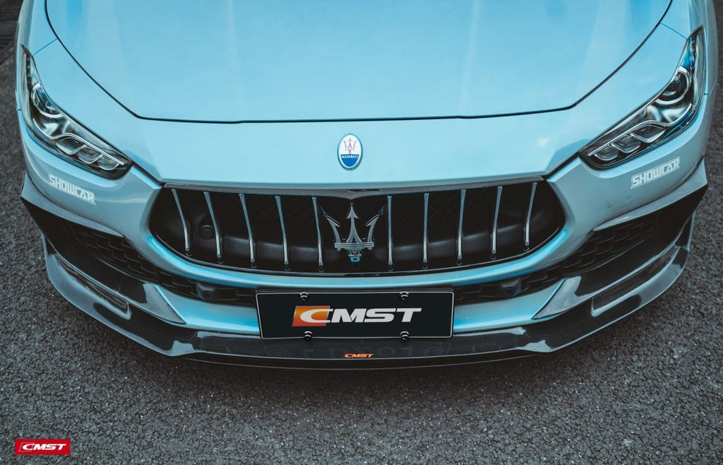 CMST Tuning Carbon Fiber Front Upper Valences for Maserati Ghibli 2018-ON - Performance SpeedShop