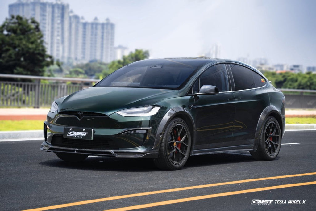 CMST Tuning Carbon Fiber Front Upper Valences for Tesla Model X 2022-ON - Performance SpeedShop