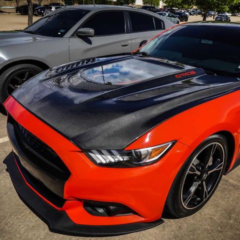 CMST Tuning Carbon Fiber Glass Transparent Hood for Ford Mustang S550.1 2015- 2017 - Performance SpeedShop