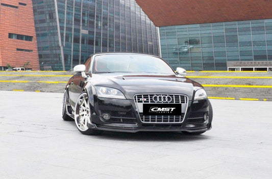 Audi TT TTS MK2 8J 2007 2008 2009 2010 2011 2012 2013 2014 2015 with Aftermarket Parts - V1 Hood Bonnet Carbon Fiber / FRP from  CMST Tuning