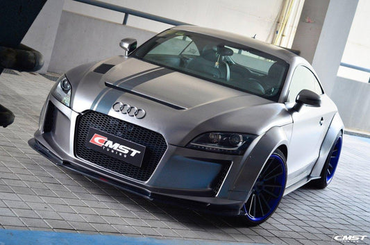 Audi TT TTS MK2 8J 2007 2008 2009 2010 2011 2012 2013 2014 2015 with Aftermarket Parts - V2 Hood Bonnet Carbon Fiber / FRP from  CMST Tuning