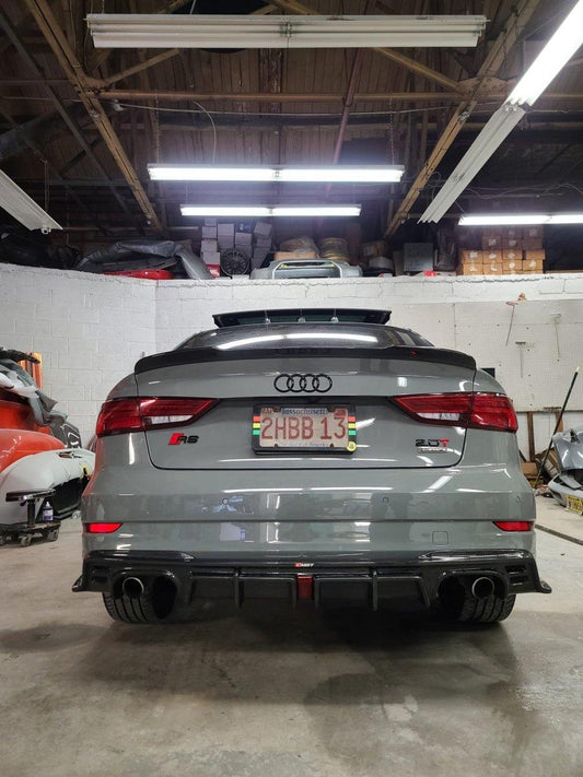 Audi RS3 S3 A3 8V/8V.5 2014 2015 2016 2017 2018 2019 2020 with Aftermarket Parts - Rear Wing Carbon Fiber from CMST Tuning