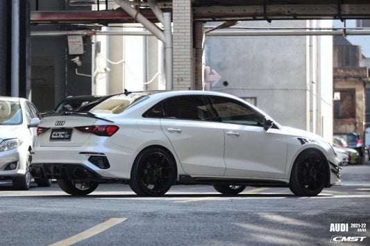 Audi S3 A3 S-line (with s-line bumper,does not fit base model) 8Y 2021-ON with Aftermarket Parts - Rear Diffuser Carbon Fiber from CMST Tuning