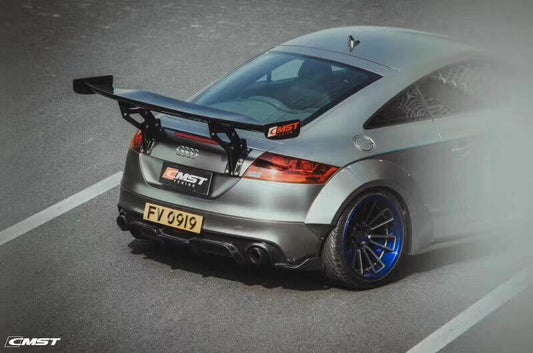 Audi TT TTS MK2 8.5J 2011 2012 2013 2014 2015 2.0T & 3.2T - Dual Tips & Quad Tips with Aftermarket Parts - Rear Diffuser Carbon Fiber / FRP from CMST Tuning