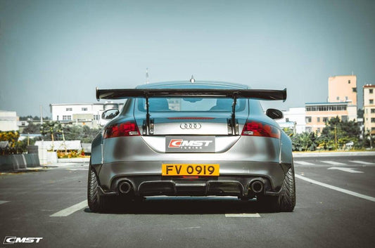 Audi TT TTS MK2 8.5J 2011 2012 2013 2014 2015 2.0T & 3.2T - Dual Tips & Quad Tips with Aftermarket Parts - Rear Diffuser Carbon Fiber / FRP from CMST Tuning