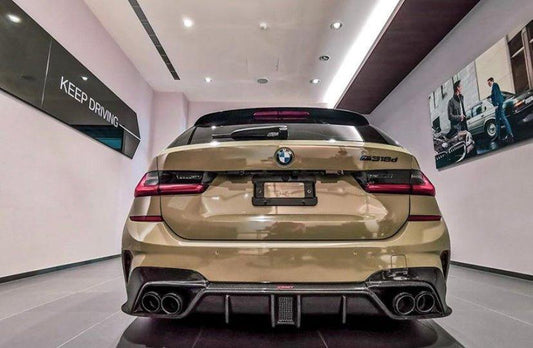 BMW 3 Series 330i M340i G20 G21 Pre-LCI 2020 2021 2022 (fitment for 330i requires M-Sport package bumper) with Aftermarket Parts - Rear Diffuser Carbon Fiber / FRP from CMST Tuning