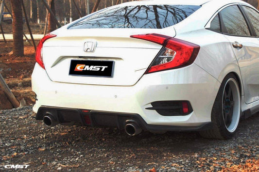 CMST Tuning Carbon Fiber Rear Diffuser for Honda 10th Gen Civic Sedan Dual Exit - Performance SpeedShop