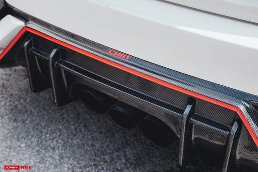 Honda Civic Type-R FK8 2017-2021 with Aftermarket Parts - Rear Diffuser Carbon Fiber / FRP from CMST Tuning
