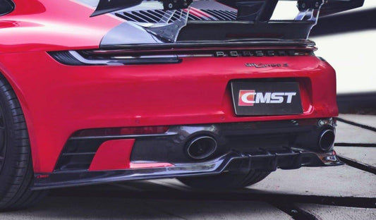 Porsche 992 992.1 Carerra Base/S/T/4/4S/Targa 4/Targa 4S/GTS 2020-2024 (Sport Design Aerokit Package only)with Aftermarket Parts - Carbon Fiber Rear Diffuser from CMST Tuning