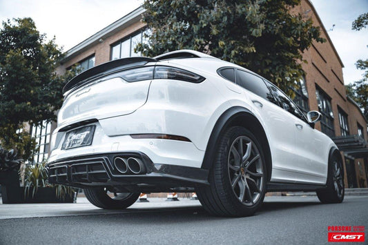 Porsche Cayenne 9Y0 9Y0.1 Base/S/Turbo/Turbo S 2019-2023 & Cayenne 9Y3 9Y3.1 Base/S/Turbo/Turbo S 2019-2023 with Aftermarket Parts - Carbon Fiber & FRP Rear Diffuser from CMST Tuning