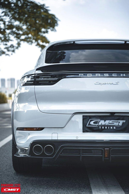 Porsche Cayenne 9Y0 9Y0.1 Base/S/Turbo/Turbo S 2019-2023 & Cayenne 9Y3 9Y3.1 Base/S/Turbo/Turbo S 2019-2023 with Aftermarket Parts - Carbon Fiber & FRP Rear Diffuser from CMST Tuning