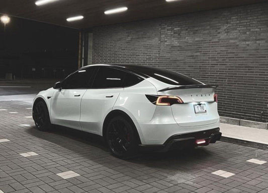 Tesla Model Y Performance AWD Long Range RWD Standard 2020-ON with Aftermarket Parts - V1 Style Rear Diffuser Carbon Fiber / FRP from CMST Tuning