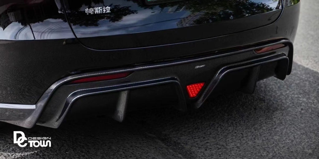 CMST Tuning Carbon Fiber Rear Diffuser Ver.2 for Tesla Model Y - Performance SpeedShop