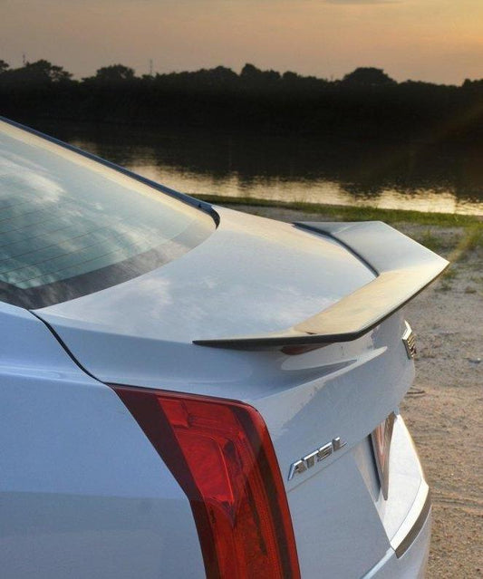 Cadillac ATS 2013-2019 ATS-V 2013-2019 with Aftermarket Parts - Rear Duck Bill Tail Spoiler Carbon Fiber / FRP from CMST Tuning
