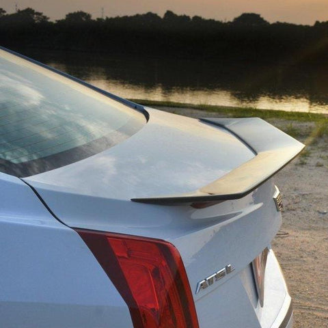 Cadillac ATS 2013-2019 ATS-V 2013-2019 with Aftermarket Parts - Rear Duck Bill Tail Spoiler Carbon Fiber / FRP from CMST Tuning
